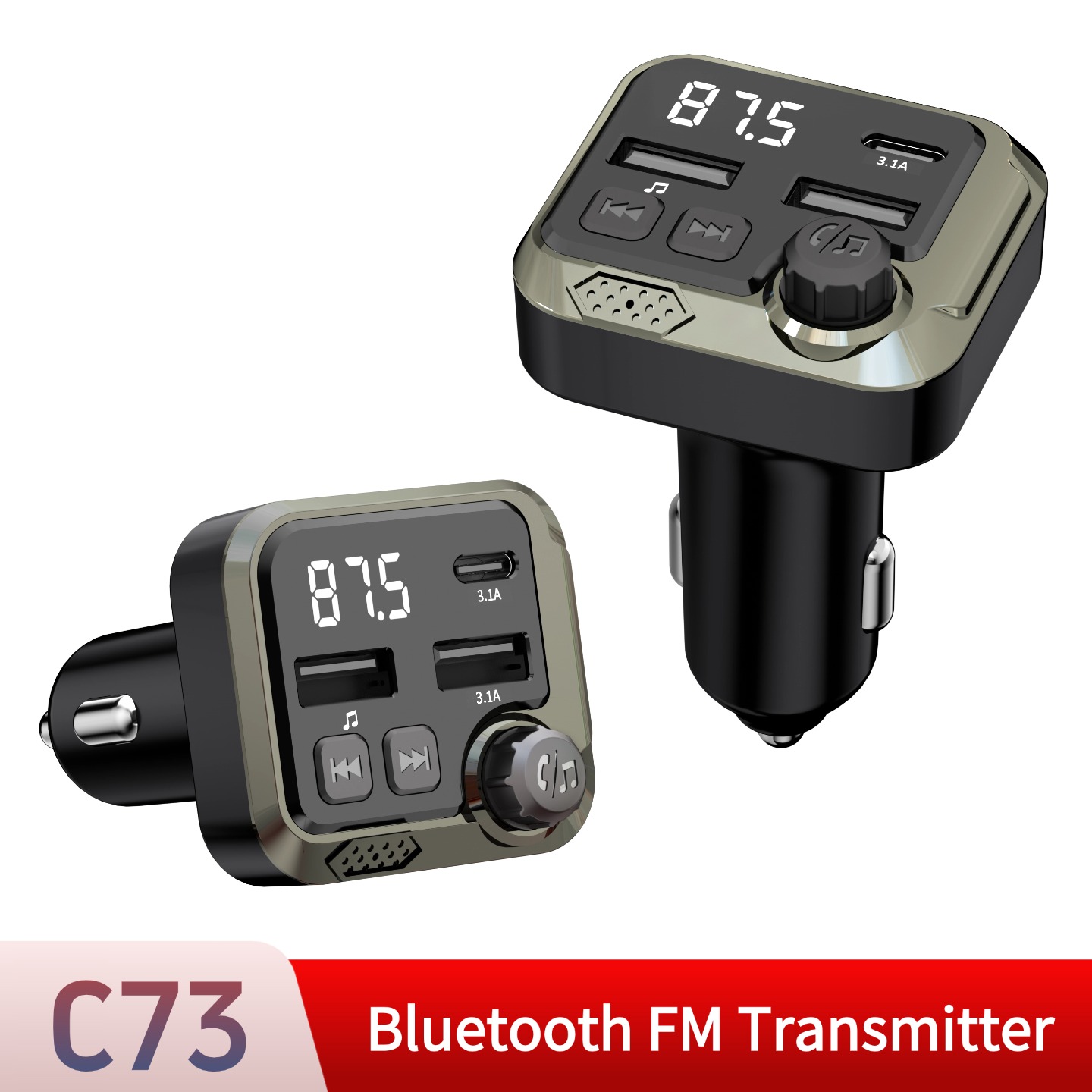 Robot Bluetooth Car - 블루투스 차량용 FM 송신기 핸즈프리 카