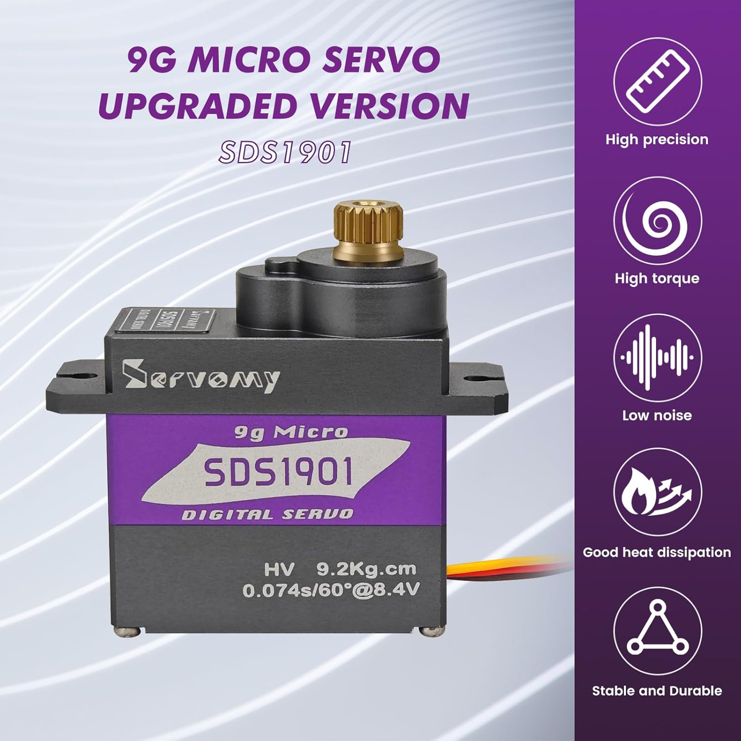 Sg90 Servo - SERVOMY-SDS1901 디지털 9G 마이크로 코어리스 서보
