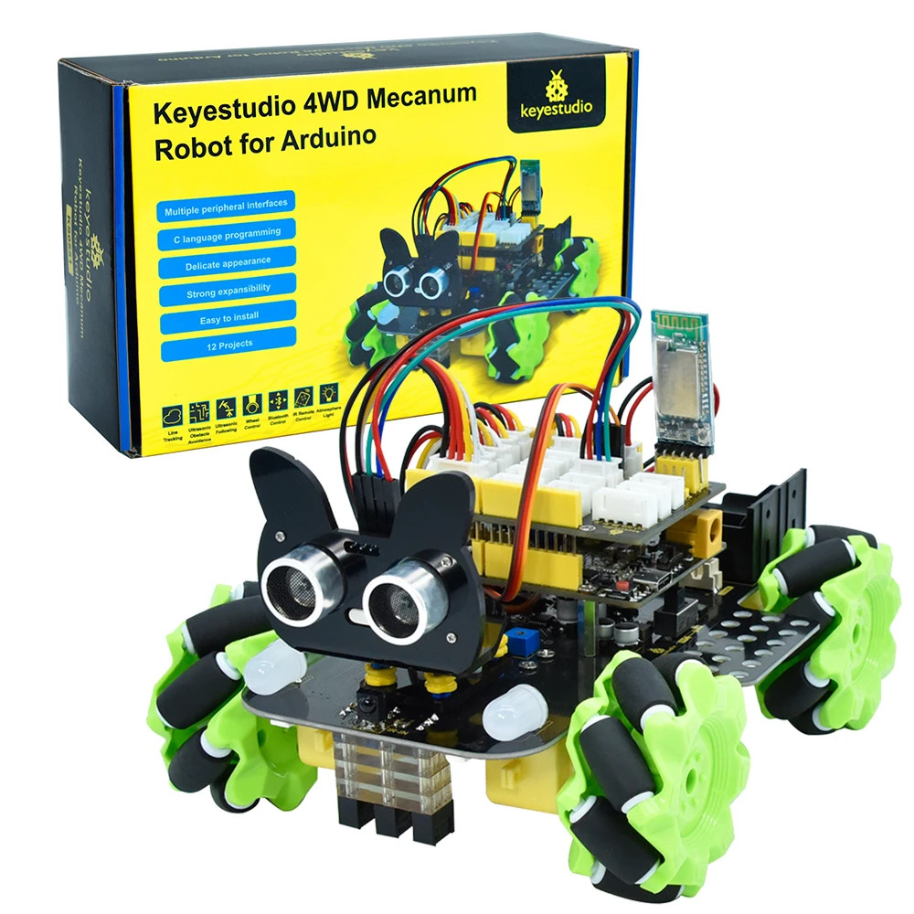 Microbit Robot - 키에스튜디오 메카넘 4륜구동 로봇 자동차 아두이노