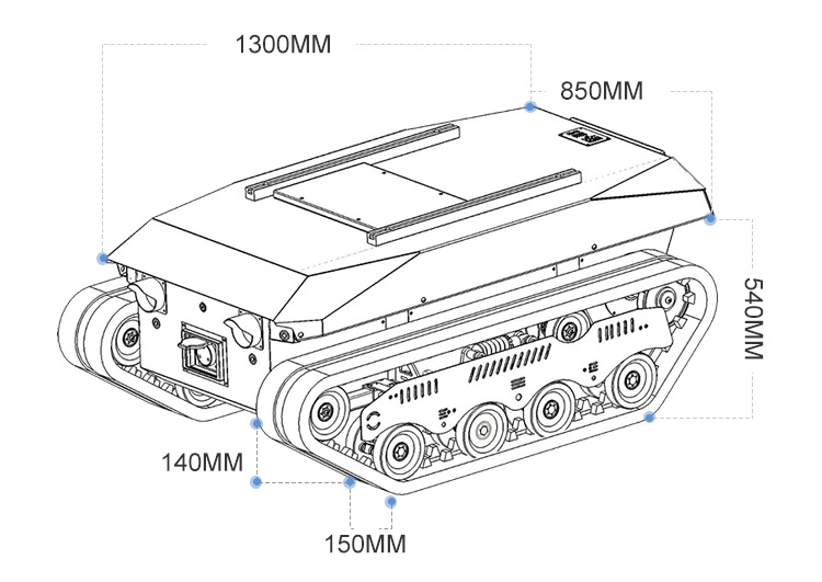 계단 오르기 능력이 있는 크롤러 덤퍼 트럭 섀시, 화재 - Tracked Robot Chassis 리뷰 및 가격