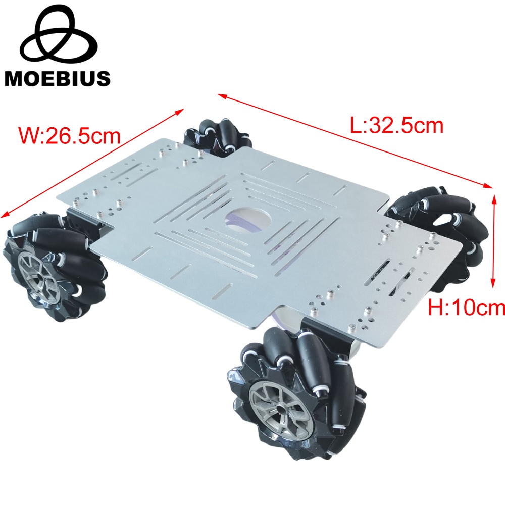 MOEBIUS 26kg 하중, 4륜 구동, 메카넘 휠  - Robot Car Kit 리뷰 및 가격