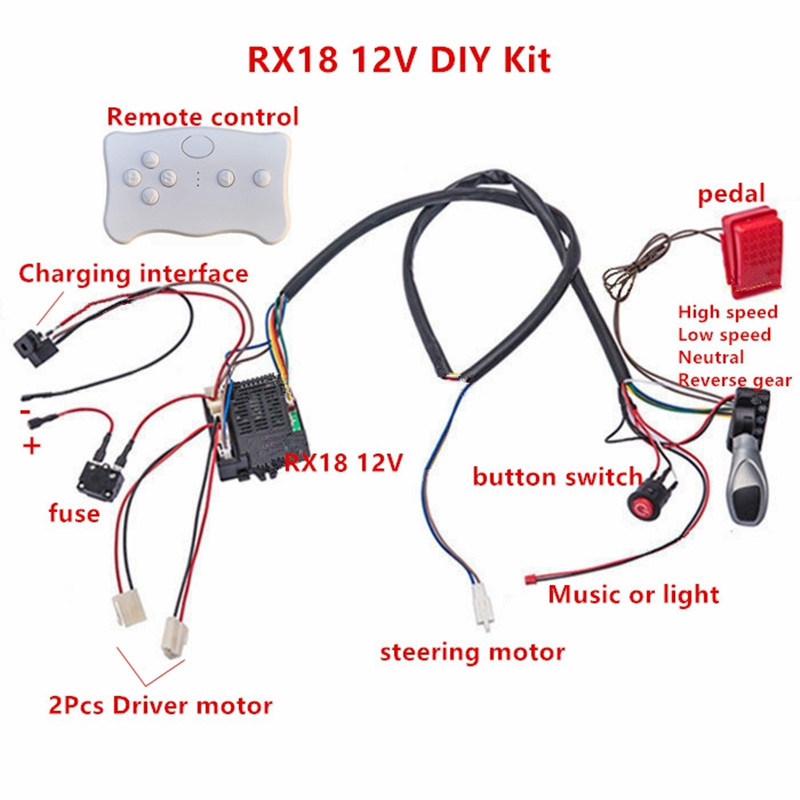 어린이 전기 자동차 DIY 개조 와이어 및 스위치 키트 - Robot Car Kit 리뷰 및 가격
