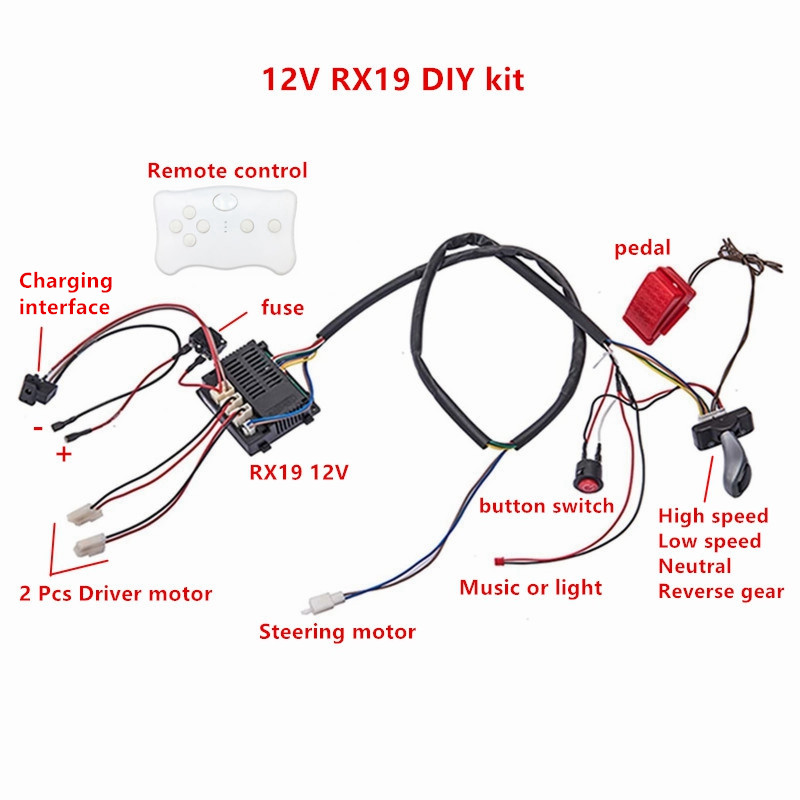 어린이 전기 자동차 DIY 개조 와이어 및 스위치 키트 - Robot Car Kit 리뷰 및 가격