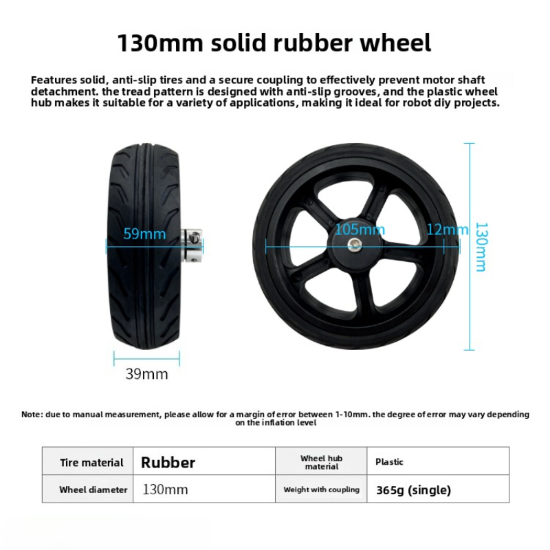 스마트 자동차용 솔리드 고무 휠, 직경 130mm, 6 - Robot Wheel 리뷰 및 가격