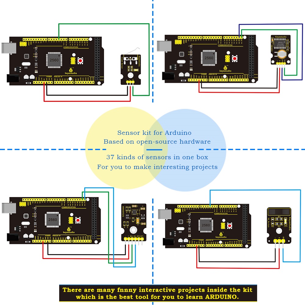 Keyestudio 새로운 센서 스타터 키트 V2.0  - Microbit Robot 리뷰 및 가격