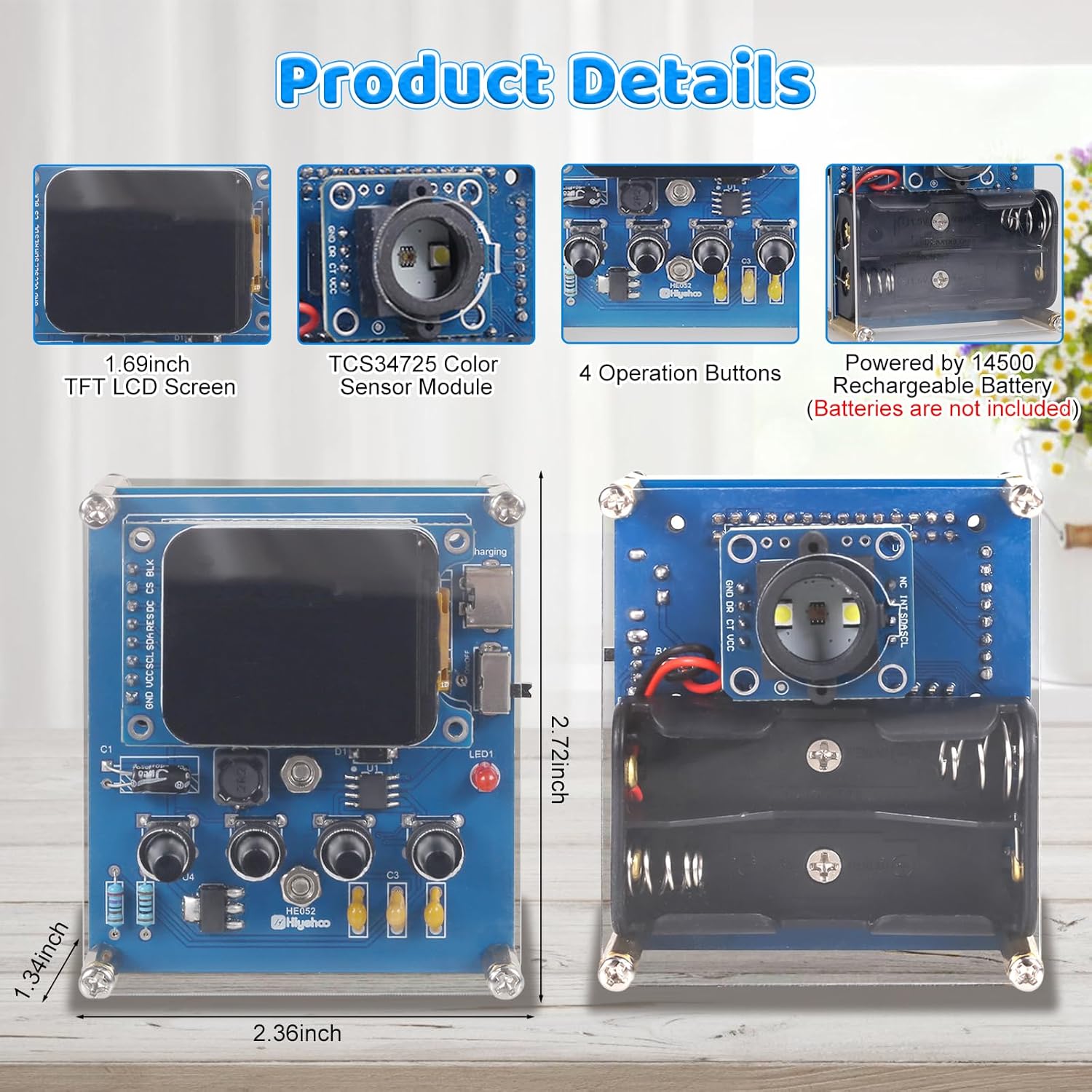 TCS34725 센서가 포함된 DIY 색상 인식 납땜  - Microbit Robot 리뷰 및 가격