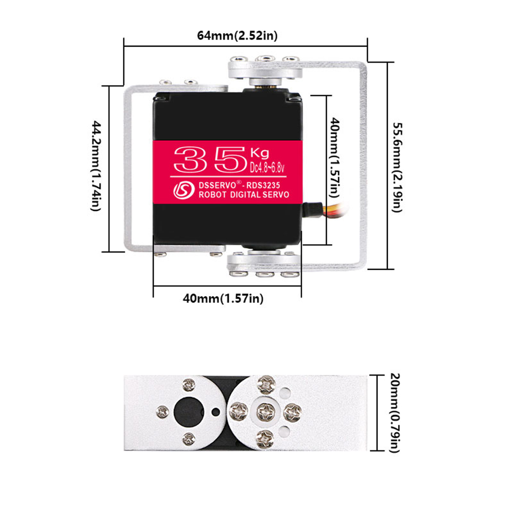 35KG 로봇 디지털 서보 4.8-6.8V 고 토크 메 - Robot Arm Metal 리뷰 및 가격