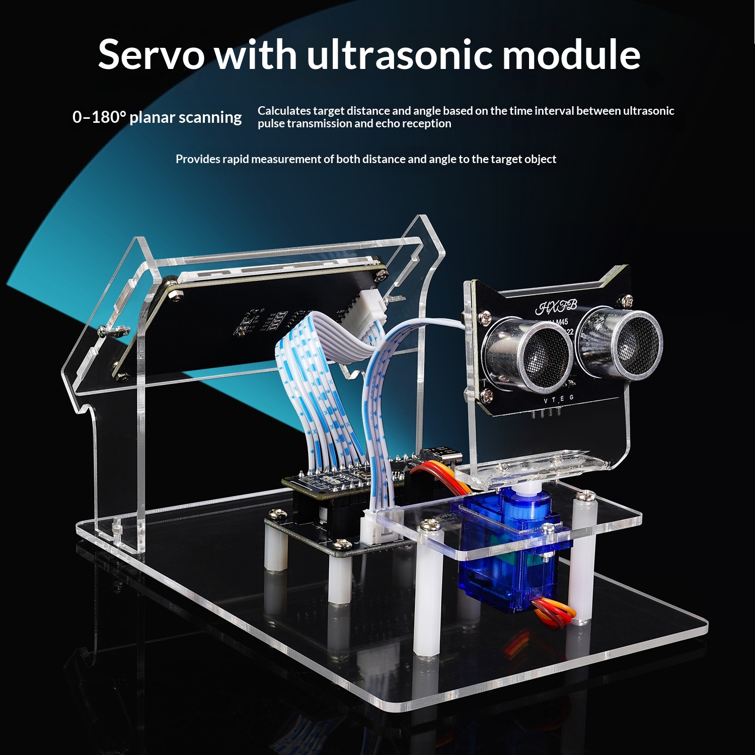 초음파 센서 레이더 스캐너 DIY 키트, 0-180도  - Servo Kit 리뷰 및 가격